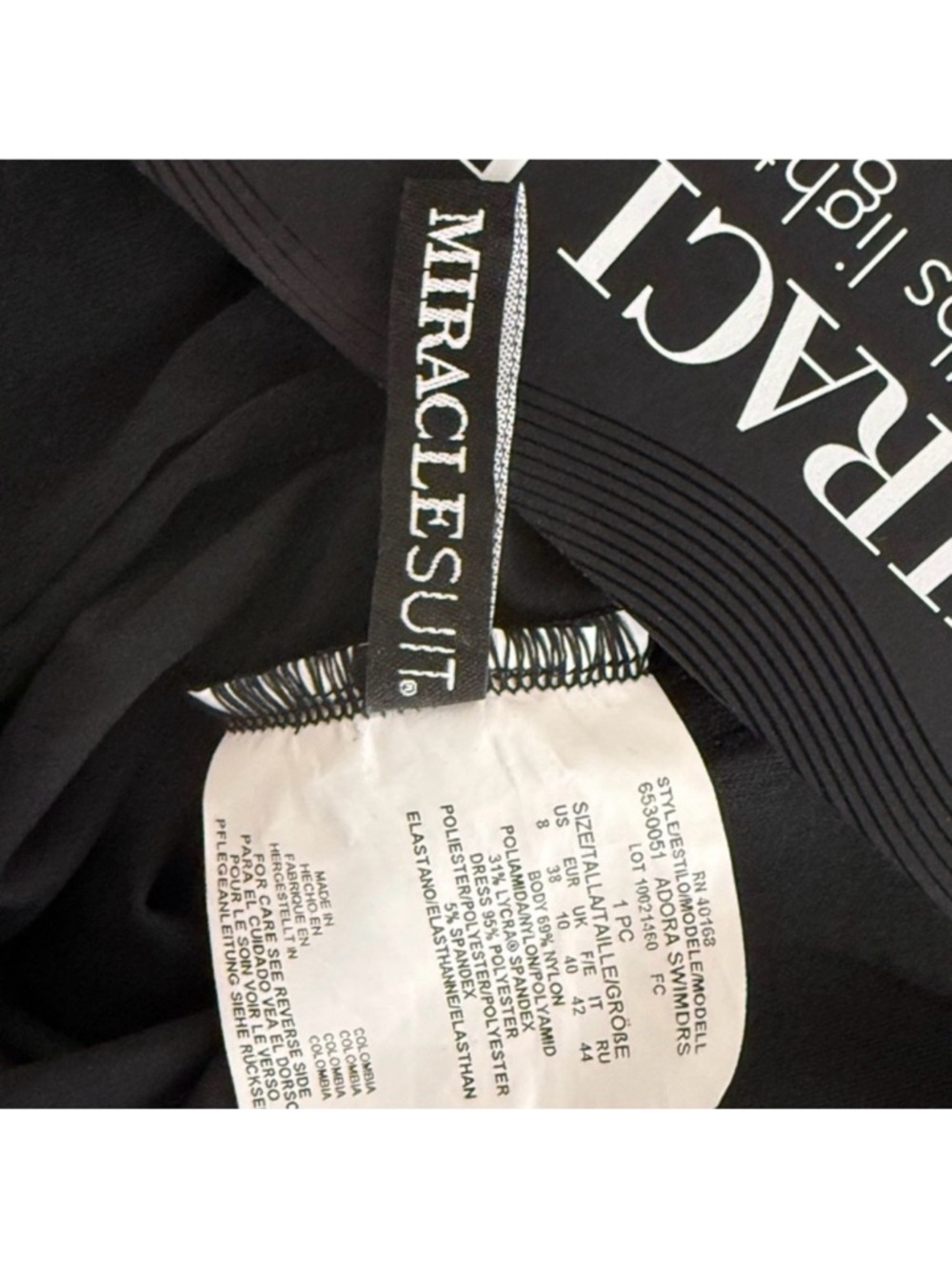 Miraclesuit Twisted Sisters Adora Swim Dress - Black Size 8 NWT - Picture 7 of 9